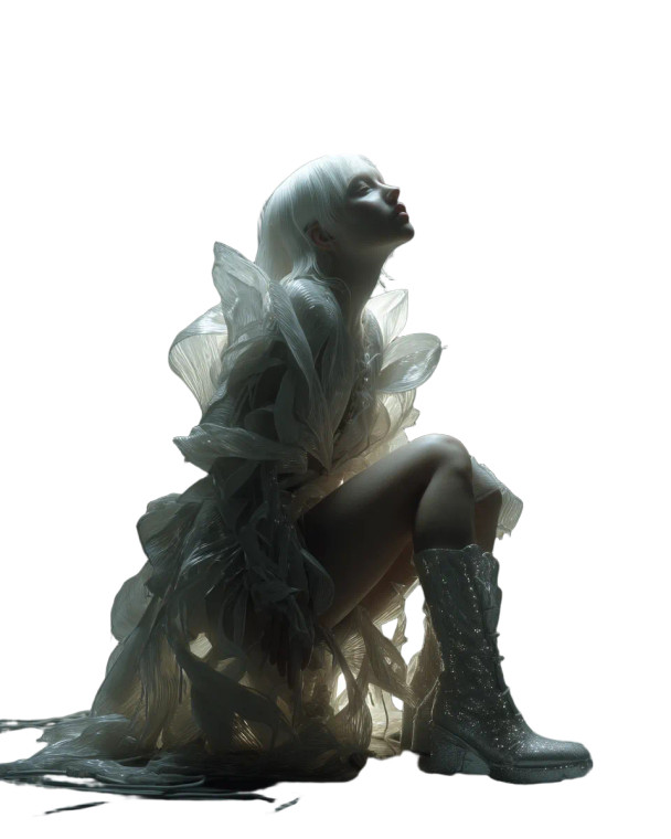 Ethereal Fashion Figure V2 Vinyl Car Decal Sticker – Waterproof & UV-Resistant 8"