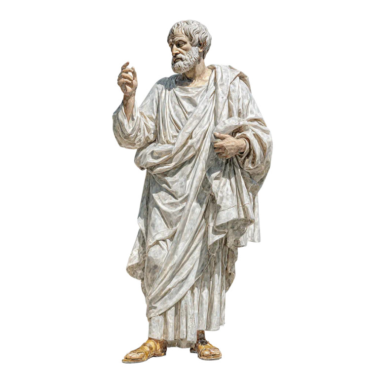 Aristotle Portrait V2 Vinyl Car Decal Sticker – Waterproof & UV-Resistant 8"