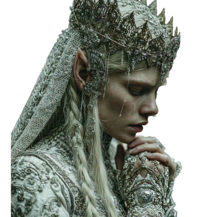 Elven Queen V4 Vinyl Car Decal Sticker – Waterproof & UV-Resistant 8"