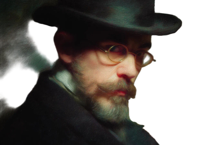 Chekhov Impressionistic Portrait Vinyl Car Decal Sticker – Waterproof & UV-Resistant 8"