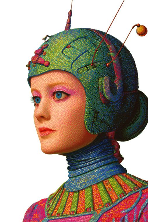 Atompunk Princess V5 Vinyl Car Decal Sticker – Waterproof & UV-Resistant 8"