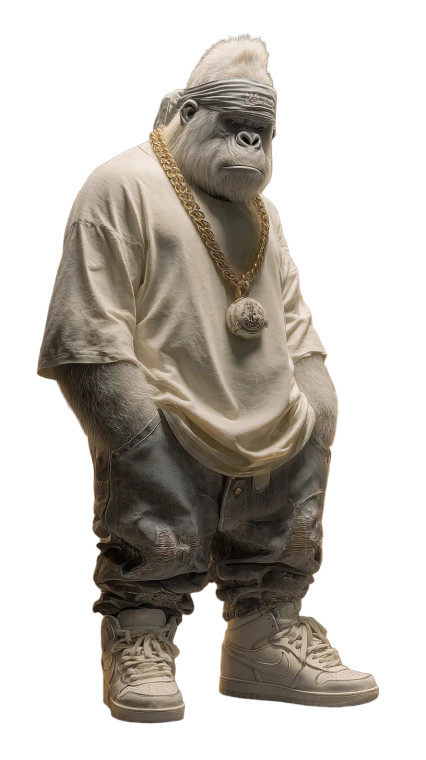 Gorilla In Ramen Gear Vinyl Car Decal Sticker – Waterproof & UV-Resistant 8"