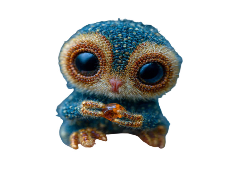 Fluffy Tiny Alien Vinyl Car Decal Sticker – Waterproof & UV-Resistant 8"