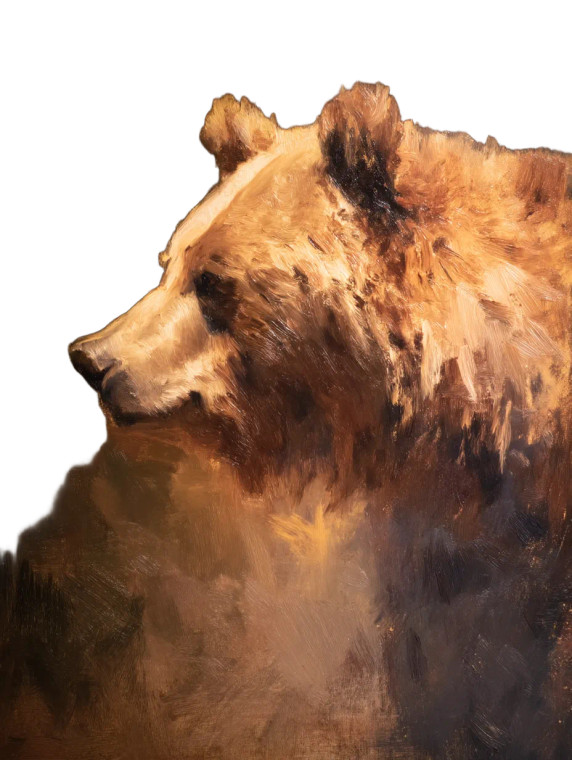 Zorn-Inspired Bear Vinyl Car Decal Sticker – Waterproof & UV-Resistant 8"