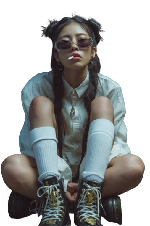 Smoking Schoolgirl Vinyl Car Decal Sticker – Waterproof & UV-Resistant 8"