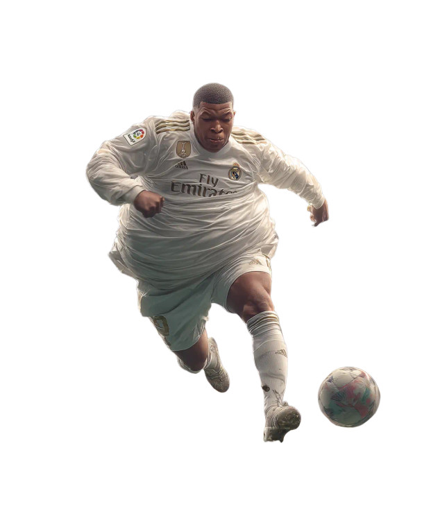 Exaggerated Mbappé Vinyl Car Decal Sticker – Waterproof & UV-Resistant 8"