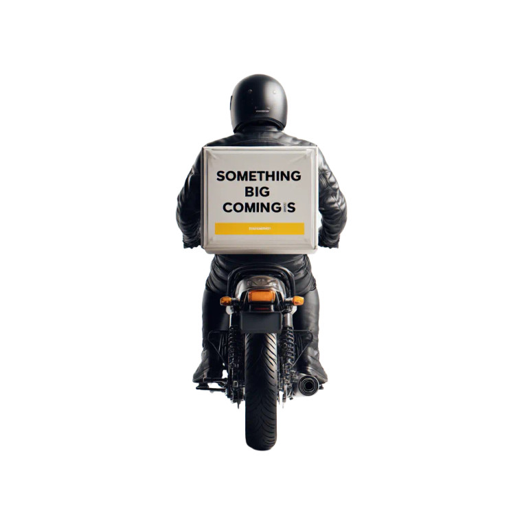 Delivery Motorcycle Rider Vinyl Car Decal Sticker – Waterproof & UV-Resistant 8"