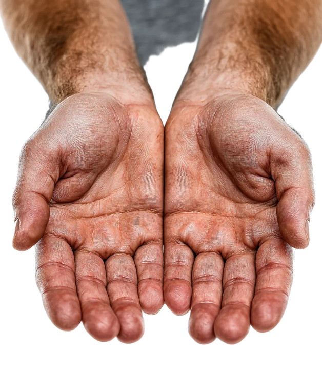 Human Hands Vinyl Car Decal Sticker – Waterproof & UV-Resistant 8"