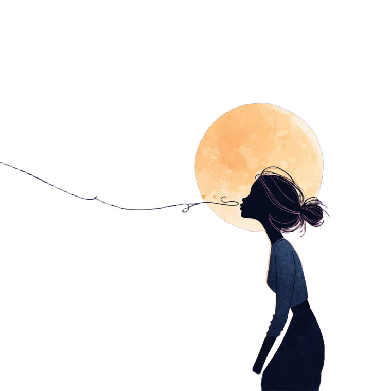 Serene Silhouette Vinyl Car Decal Sticker – Waterproof & UV-Resistant 8"