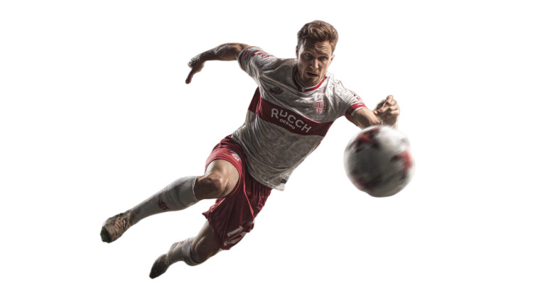 Aerial Footballer Kick Vinyl Car Decal Sticker – Waterproof & UV-Resistant 8"