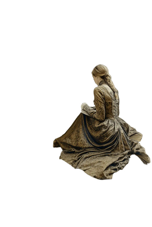 Regal Victorian Lady Vinyl Car Decal Sticker – Waterproof & UV-Resistant 8"