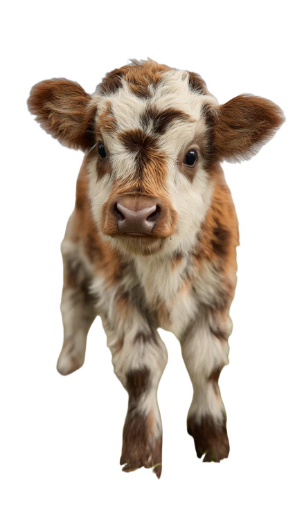 Miniature Highland Calf Vinyl Car Decal Sticker – Waterproof & UV-Resistant 8"