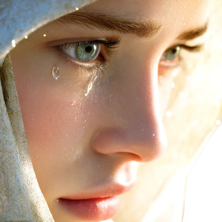 Sorrowful Mary'S Eyes Vinyl Car Decal Sticker – Waterproof & UV-Resistant 8"