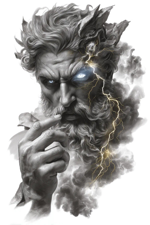 Angry Zeus V9 Vinyl Car Decal Sticker – Waterproof & UV-Resistant 8"