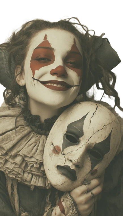 Sorrowful Clown Portrait Vinyl Car Decal Sticker – Waterproof & UV-Resistant 8"