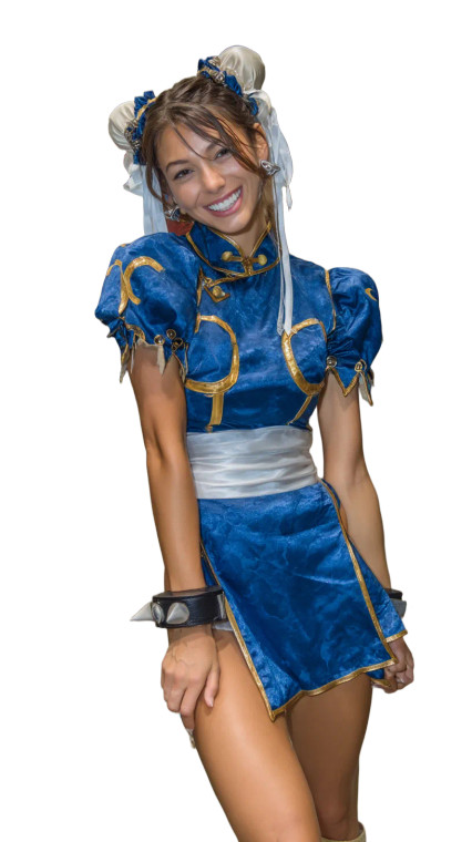 Chun-Li Cosplayer Vinyl Car Decal Sticker – Waterproof & UV-Resistant 8"