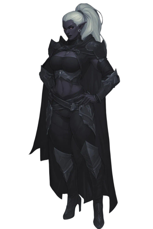 Dark Elf Priestess V2 Vinyl Car Decal Sticker – Waterproof & UV-Resistant 8"