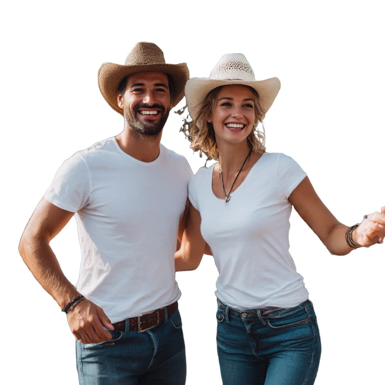 Dancing Couple Festival Vinyl Car Decal Sticker – Waterproof & UV-Resistant 8"