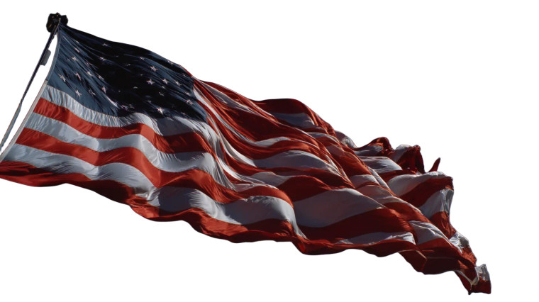 American Flag Waving Vinyl Car Decal Sticker – Waterproof & UV-Resistant 8"