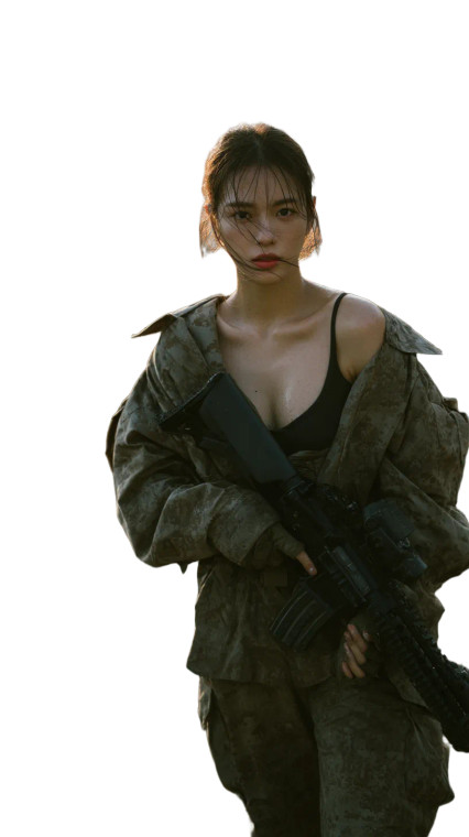 Korean Soldier Portrait V2 Vinyl Car Decal Sticker – Waterproof & UV-Resistant 8"