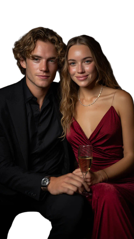 Luxury Portrait Duo V2 Vinyl Car Decal Sticker – Waterproof & UV-Resistant 8"