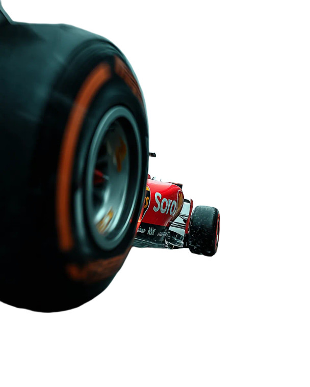 Dynamic F1 Car Vinyl Car Decal Sticker – Waterproof & UV-Resistant 8"