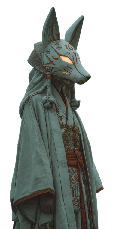 Glowing Fox Mask Vinyl Car Decal Sticker – Waterproof & UV-Resistant 8"