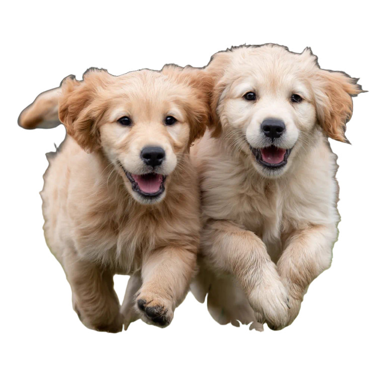 Golden Retriever Puppies V4 Vinyl Car Decal Sticker – Waterproof & UV-Resistant 8"