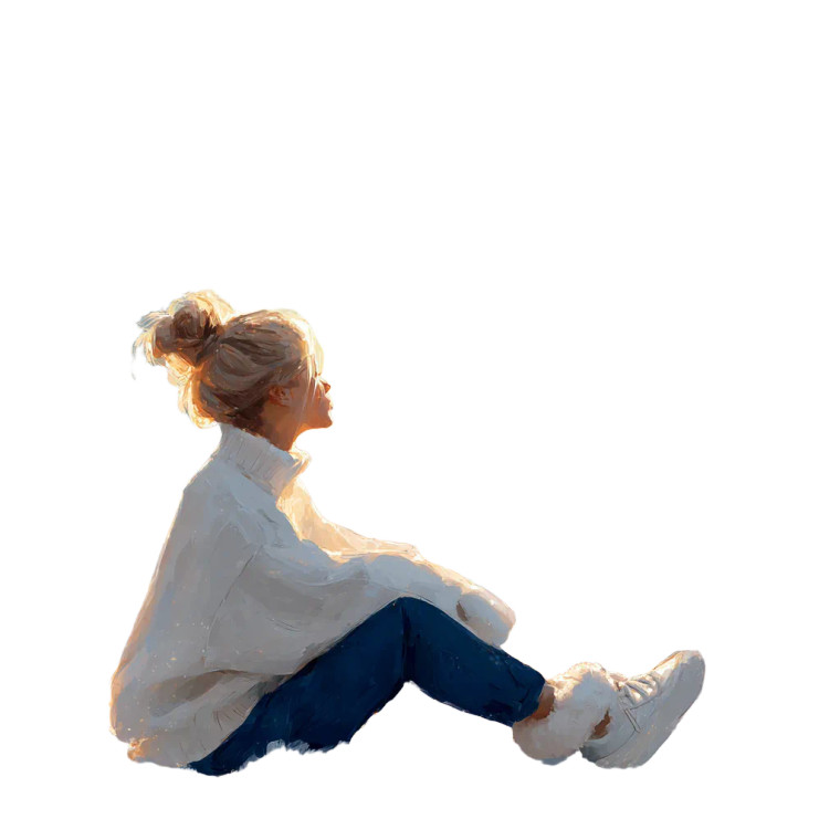 Girl On Windowsill V2 Vinyl Car Decal Sticker – Waterproof & UV-Resistant 8"