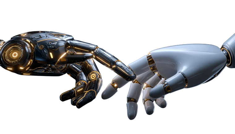 Robotic Handshake V2 Vinyl Car Decal Sticker – Waterproof & UV-Resistant 8"