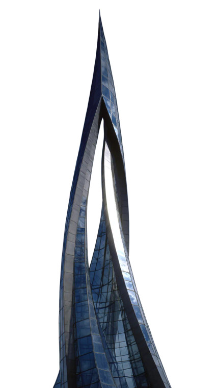 Steel Glass Spire Vinyl Car Decal Sticker – Waterproof & UV-Resistant 8"