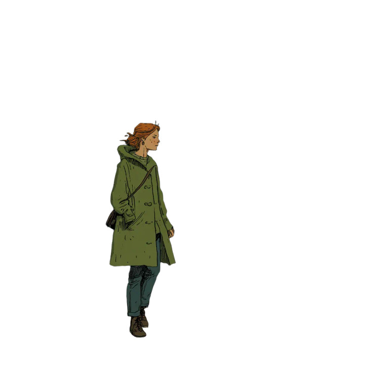 Forlorn Red-Haired Woman Vinyl Car Decal Sticker – Waterproof & UV-Resistant 8"