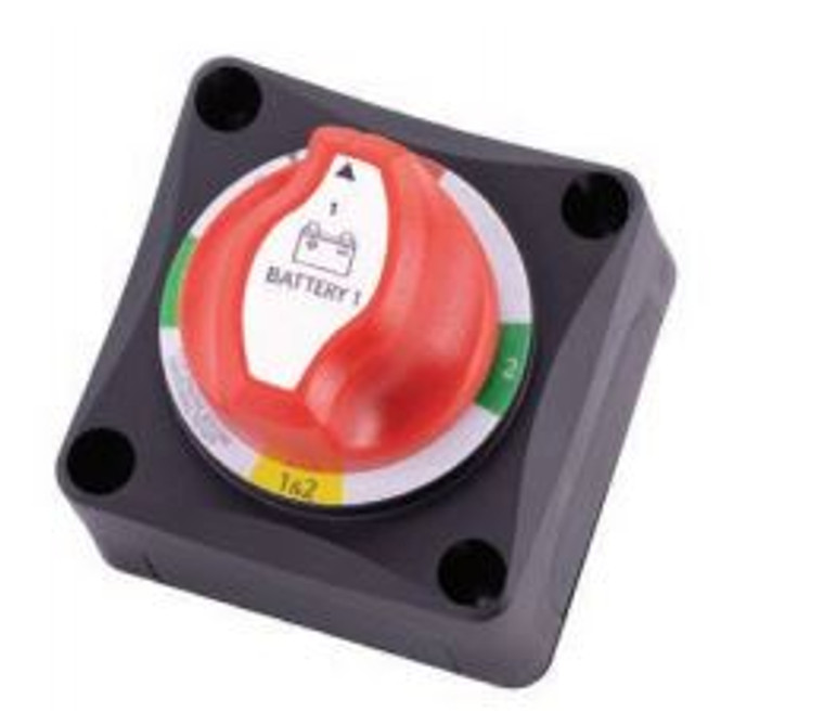 Sierra Marine Battery Disconnect Switch | Key Type 1-2-Both-Off Switch | 200 Amp DC Continuous | Marine Series