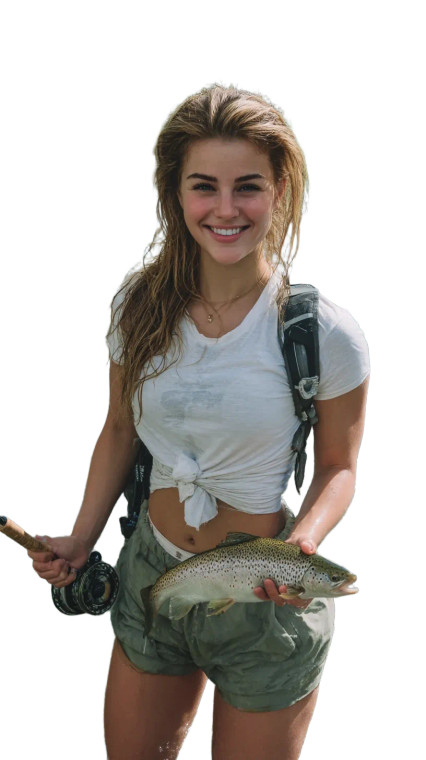 Woman Fishing Vinyl Car Decal Sticker – Waterproof & UV-Resistant 8"