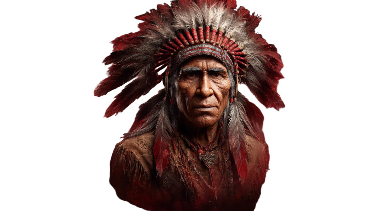 Native Warrior Portrait V3 Vinyl Car Decal Sticker – Waterproof & UV-Resistant 8"