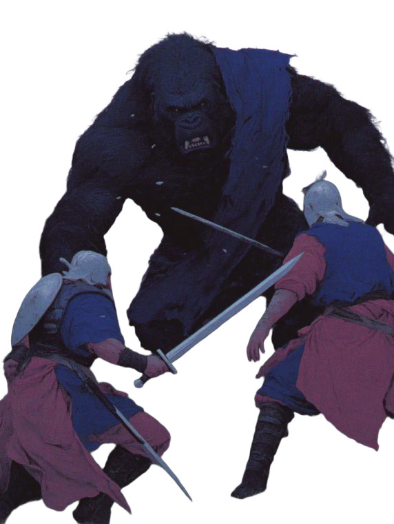 Epic Gorilla Battle Vinyl Car Decal Sticker – Waterproof & UV-Resistant 8"
