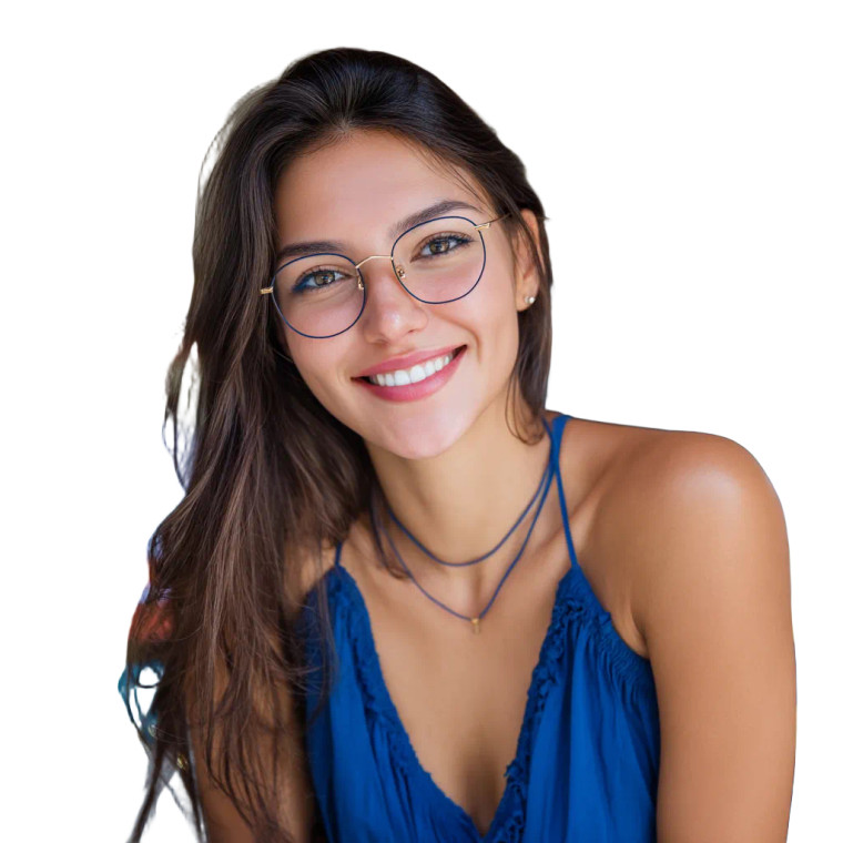 Smiling Hispanic Woman V2 Vinyl Car Decal Sticker – Waterproof & UV-Resistant 8"