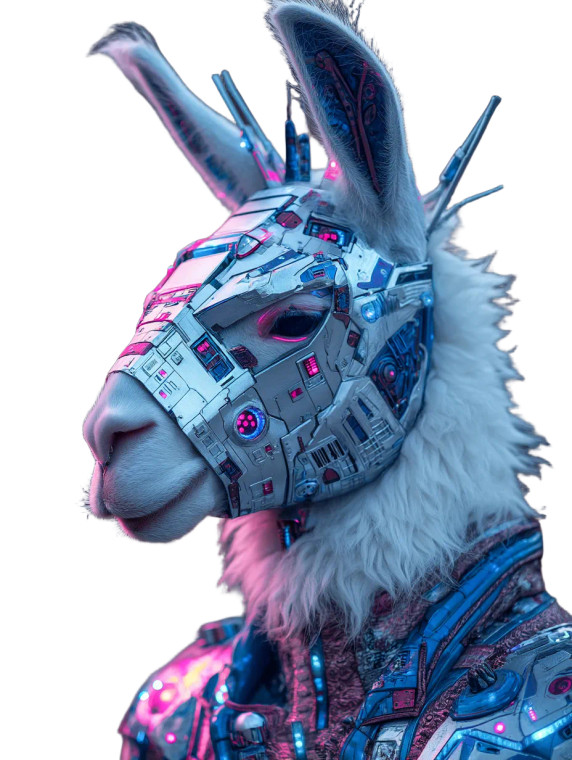 Futuristic Llama Vinyl Car Decal Sticker – Waterproof & UV-Resistant 8"