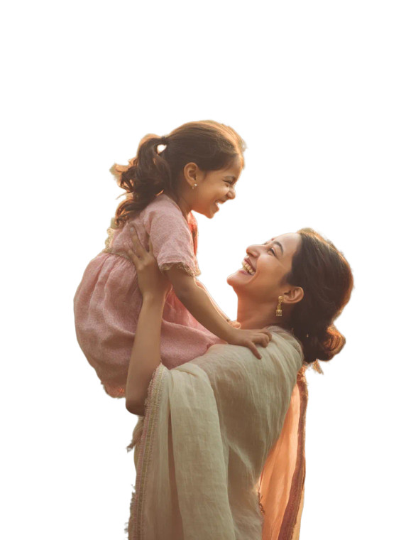 Joyful Mother And Daughter Vinyl Car Decal Sticker – Waterproof & UV-Resistant 8"