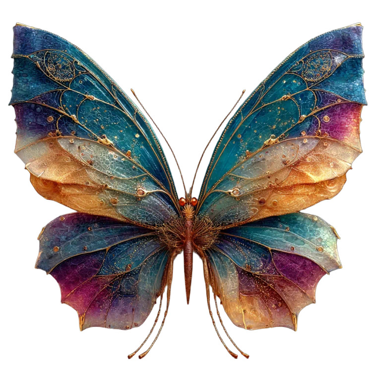 Fantasy Butterfly Wings Vinyl Car Decal Sticker – Waterproof & UV-Resistant 