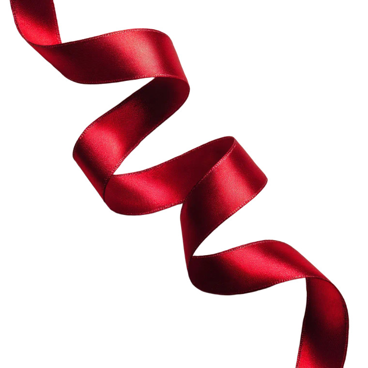Red Ribbon Vinyl Car Decal Sticker – Waterproof & UV-Resistant 
