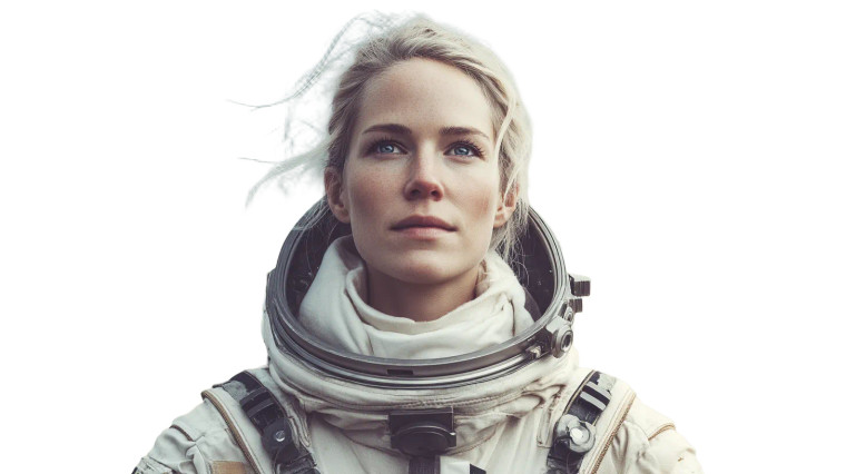 Space Suit Portrait Vinyl Car Decal Sticker – Waterproof & UV-Resistant 