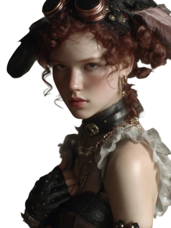 Goth Steampunk Girl V2 Vinyl Car Decal Sticker – Waterproof & UV-Resistant 