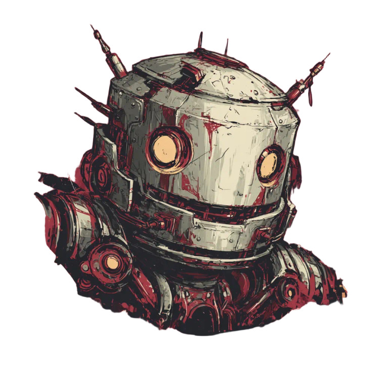 Friendly Robot Face Vinyl Car Decal Sticker – Waterproof & UV-Resistant 