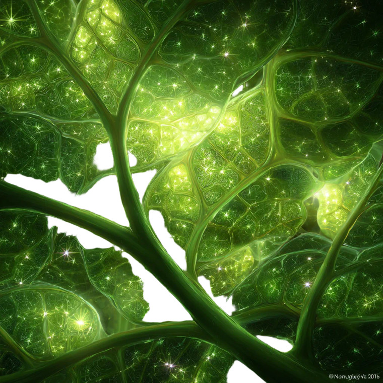 Glowing Divine Plant Vinyl Car Decal Sticker – Waterproof & UV-Resistant 