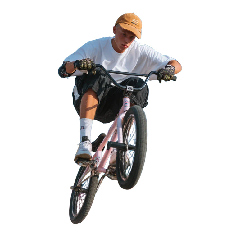Kawaii Bmx Rider Vinyl Car Decal Sticker – Waterproof & UV-Resistant 