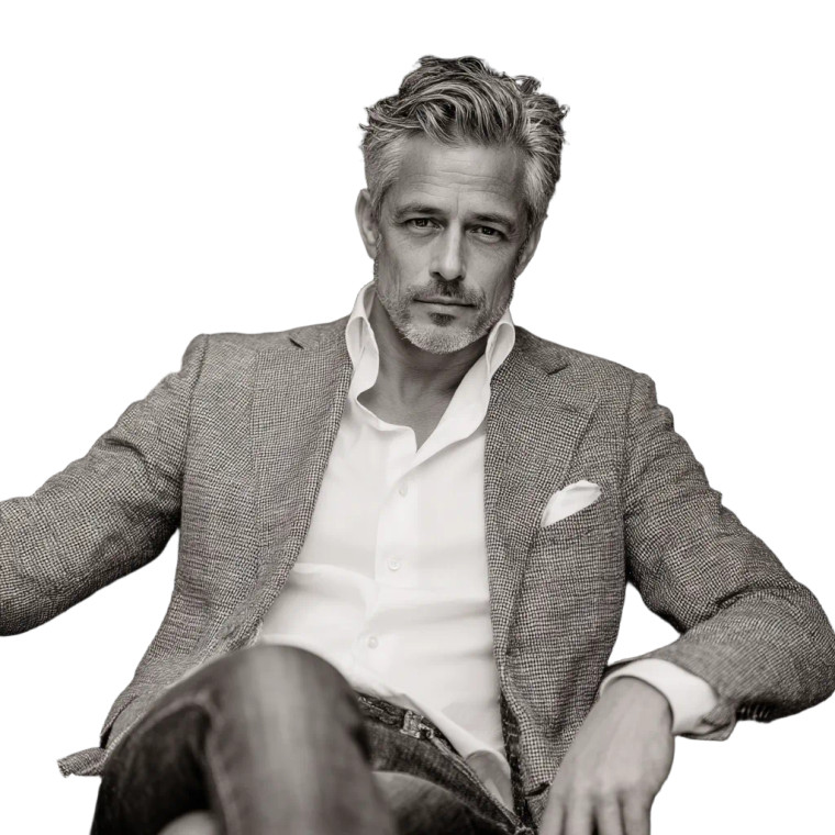 Businessman In Blazer Vinyl Car Decal Sticker – Waterproof & UV-Resistant 