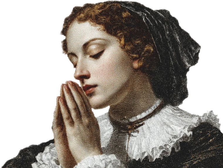Praying Woman Art Vinyl Car Decal Sticker – Waterproof & UV-Resistant 