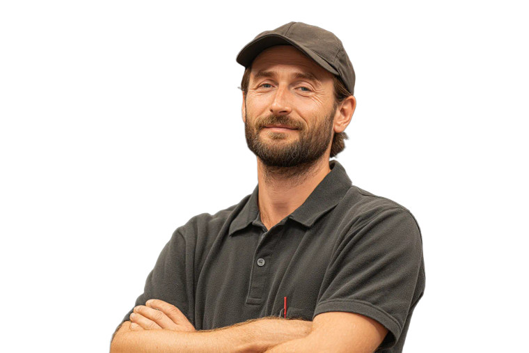 Smiling Mechanic Portrait V2 Vinyl Car Decal Sticker – Waterproof & UV-Resistant 