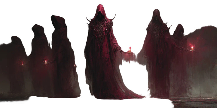 Red Robed Cultists Vinyl Car Decal Sticker – Waterproof & UV-Resistant 